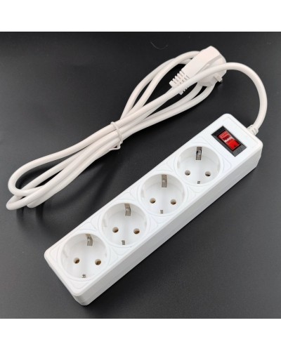 SP4W-518 GARDA. Сетевой фильтр 4 розетки,1,8м, белый. 5bites в Пушкино