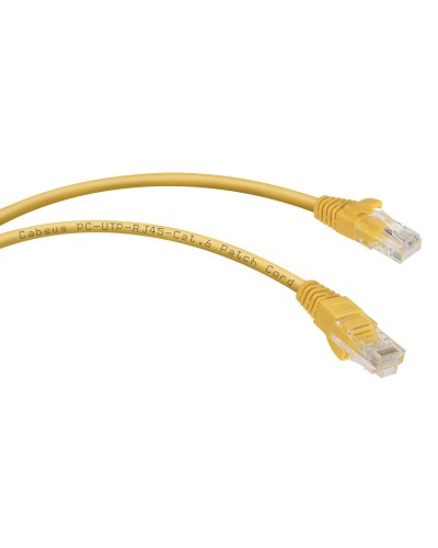 PC-UTP-RJ45-Cat.6-1.5m-YL (8706c), желтый. Патч-корд медный. CABEUS в Пушкино