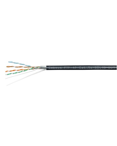FTP-4P-Cat.5e-SOLID-OUT-PE-UV-100 (11792c-5). Кабель «витая пара» (LAN) для структурированных систем связи. CABEUS в Пушкино