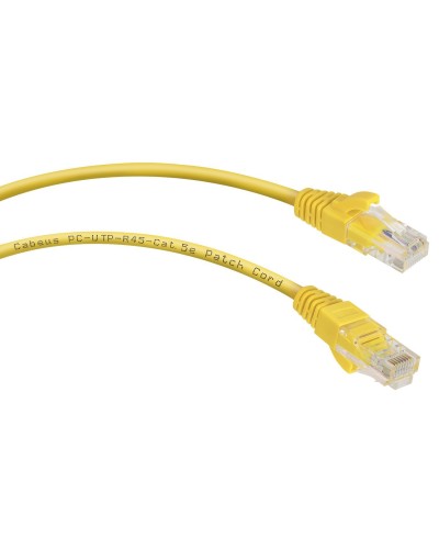 PC-UTP-RJ45-Cat.5e-0.15m-YL (8985c), желтый. Патч-корд медный. CABEUS в Пушкино