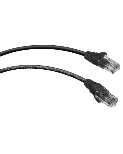 PC-UTP-RJ45-Cat.5e-0.3m-BK (7658c), чёрный. Патч-корд медный. CABEUS в Пушкино