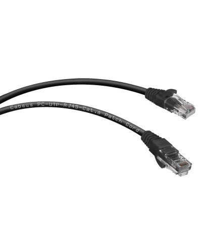 PC-UTP-RJ45-Cat.6-1.5m-BK (8664c), чёрный. Патч-корд медный. CABEUS в Пушкино