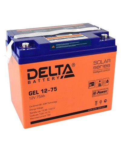 Delta GEL 12-75. Аккумулятор герметичный свинцово-кислотный. Delta в Пушкино