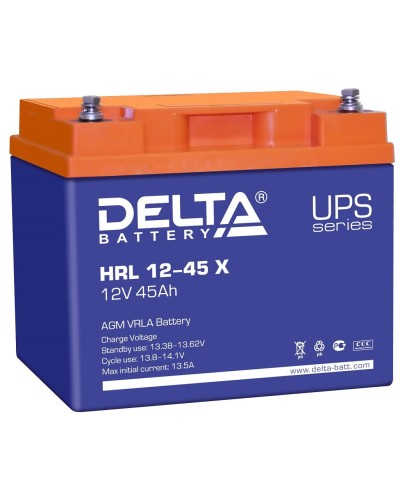 Delta HRL 12-45 X. Аккумулятор герметичный свинцово-кислотный. Delta в Пушкино