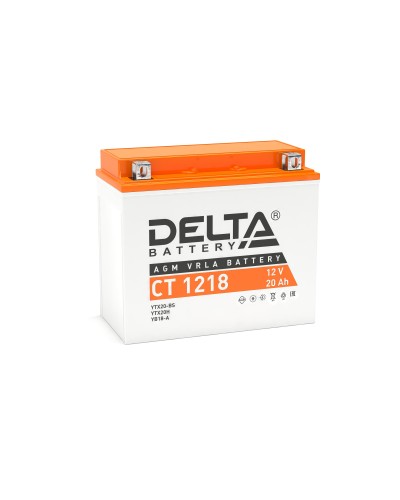 Delta CT 1218. Аккумулятор герметичный свинцово-кислотный стартерный. Delta в Пушкино