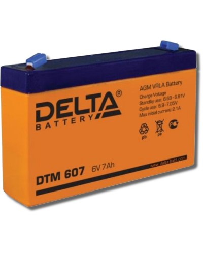 Delta DTM 607. Аккумулятор герметичный свинцово-кислотный. Delta в Пушкино