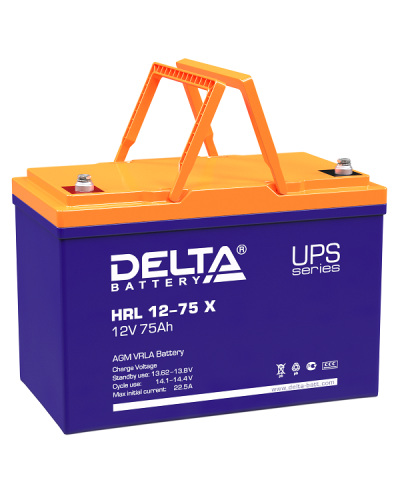 Delta HRL 12-75 X. Аккумулятор герметичный свинцово-кислотный. Delta в Пушкино