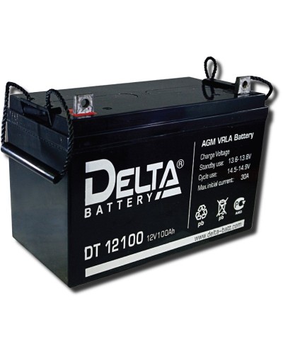 Delta DT 12100. Аккумулятор герметичный свинцово-кислотный. Delta в Пушкино