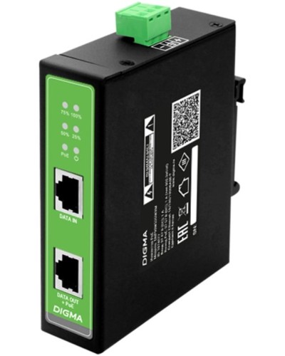 DNP90W48GDXM 10/100/1000BASE-T 90Вт 37-57В(DC). Инжектор PoE. Digma в Пушкино