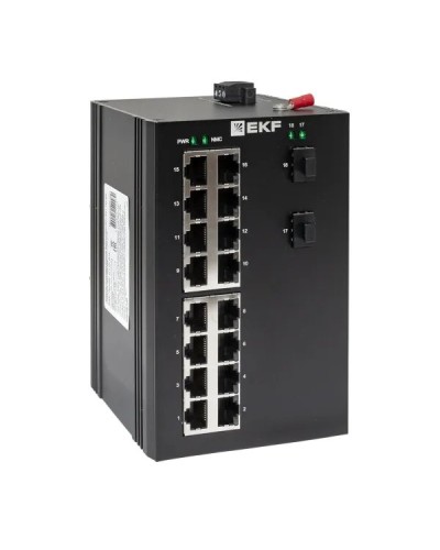 TSX-U-2GX/SFP-16GT. Промышленный неуправляемый коммутатор. EKF в Пушкино