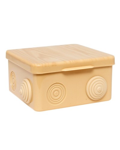КМР-030-014 с крышкой (100х100х55) светлое дерево IP54 (plc-kmr-030-014-s). Коробка распределительная. EKF в Пушкино