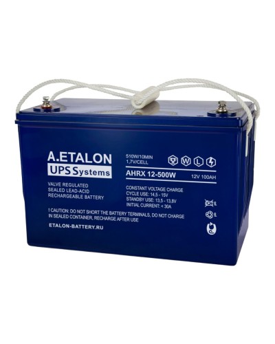 A.ETALON AHRX 12-500W (100). Аккумулятор герметичный свинцово-кислотный. ETALON в Пушкино