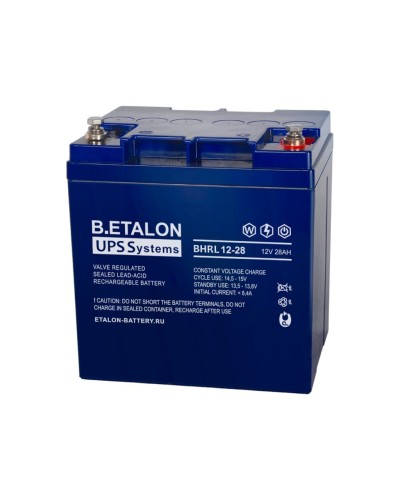 B.ETALON BHRL 12-28. Аккумулятор герметичный свинцово-кислотный. ETALON в Пушкино