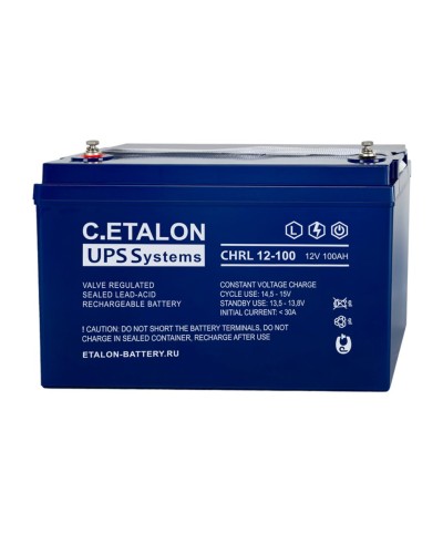 C.ETALON CHRL 12-100. Аккумулятор герметичный свинцово-кислотный. ETALON в Пушкино