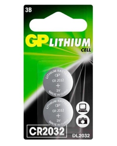 GP Lithium CR2032 (GP CR2032-2CRU2), упак. 2 шт. БЛИСТЕР. Литиевые дисковые батарейки. GP Batteries в Пушкино