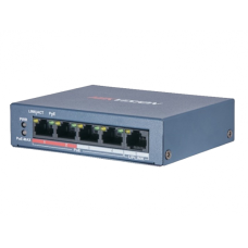 DS-3E0105P-E/M(B). Коммутатор с питанием POE. Hikvision