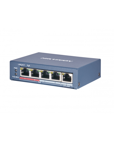 DS-3E0105P-E(B). Коммутатор с питанием POE. Hikvision в Пушкино