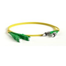 FC-D2-9-SC/AR-ST/AR-H-1M-LSZH-YL. Патч-корд волоконно-оптический ST-SC. Hyperline