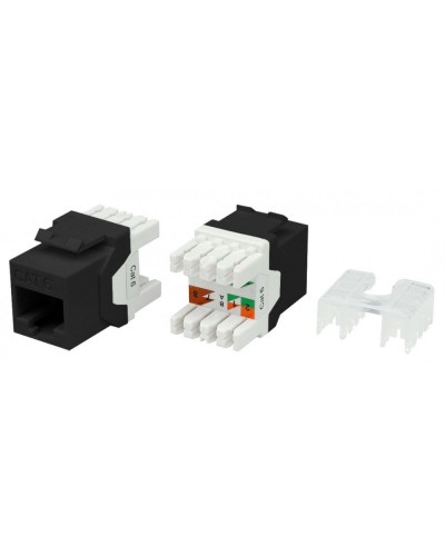 KJ8-8P8C-C6-180-BK. Вставка Keystone Jack RJ-45. Hyperline в Пушкино
