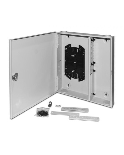 FO-WBX-4xSLT-W140H42-32UN-GY. Кросс оптический настенный. Hyperline в Пушкино