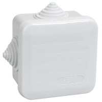 Коробка распаячная КМ41236 70х70х40 открытой проводки IP44 4 гермоввода серая (UKOZ11-070-070-040-K41-44). Коробка распаячная безгалогенная (HF) с защелкивающейся крышкой. IEK