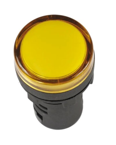 Лампа AD22DS (LED) матрица D22 мм желтый 12В AC/DC желтый (BLS10-ADDS-012-K05). Светосигнальный индикатор. IEK в Пушкино