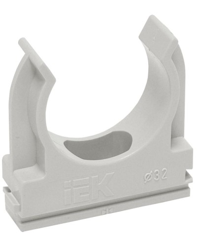 Держатель с защёлкой D32 серый ELASTA (50 шт) (CTA10D-CF32-K41-050). Держатель с защёлкой. IEK в Пушкино