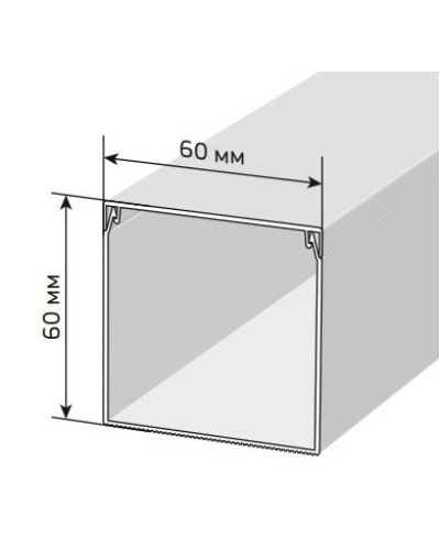 Короб 60х60 ЭЛЕКОР (CKK10-060-060-1-K01). Кабель-канал с двойным замком. IEK в Пушкино