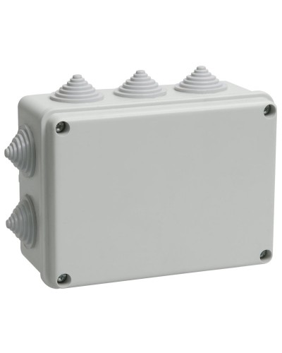 Коробка распаячная КМ41242 150х110х70 открытой проводки IP55 10 гермовводов серая (UKO10-150-110-070-K41-55). Коробка распаячная безгалогенная (HF). IEK в Пушкино
