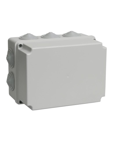 Коробка распаячная КМ41246 190х140х120 открытой проводки IP55 10 гермовводов серая (UKO10-190-140-120-K41-55). Коробка распаячная безгалогенная (HF). IEK в Пушкино