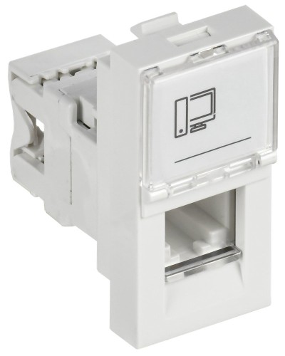 Розетка RJ45 кат.6 PRIMER РКИ-10-00-П-6 белый IEK (PR-KK40D-RI-0-1-C06U-K01). Розетка RJ-45. IEK в Пушкино