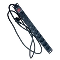 NTSS-PDU-DA2036 гор.размещ. 9xSchuko базовые 16A Schuko 2м. Блок розеток 19. NTSS