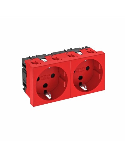 STD-D0 SRO2, (6120028). Розетка 0° двойная 2х2К+З, со шторками, 16А 250В красная. OBO Bettermann в Пушкино