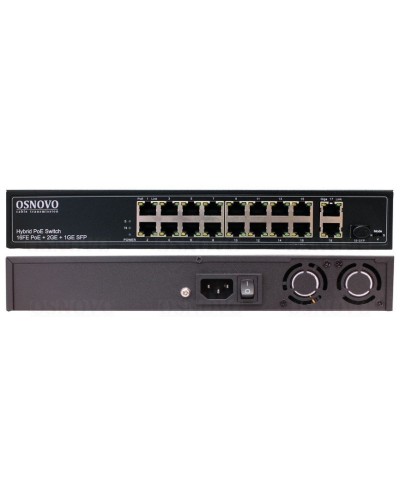 SW-61621(300W). Коммутатор 16-портовый Fast Ethernet с PoE. OSNOVO в Пушкино