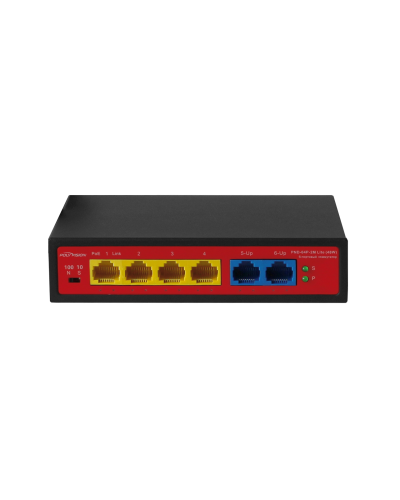 PND-04P-2M Lite (48W). Коммутатор неуправляемый 6-портовый с функцией PoE. Polyvision в Пушкино