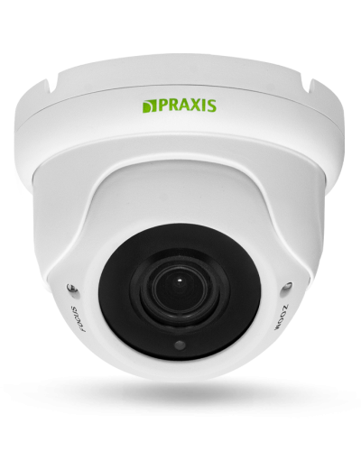 PP-7141IP 2.8-12 AUDIO. Видеокамера IP купольная. Praxis в Пушкино