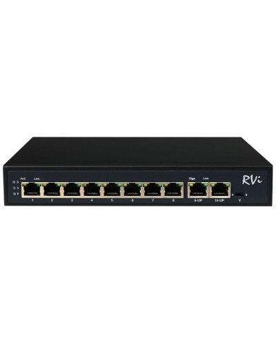 RVi-1NS08F-2T (1G). Коммутатор с питанием по PoE. RVi в Пушкино