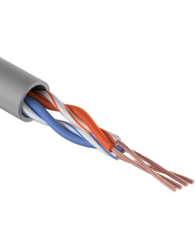 U/UTP, CAT 5e, PVC, 2PR, 24AWG, INDOOR, STRANDED, серый, 305м REXANT (01-0026). Кабель «витая пара» (LAN) для структурированных систем связи. Rexant в Пушкино