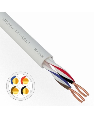 КПСВВнг(А)-LSLTx 2х2х0,5 REXANT (01-4875). Кабель для систем передачи данных пониженной пожароопасности c низким дымо- и газовыделением, с низкой токсичностью продуктов горения. Rexant в Пушкино
