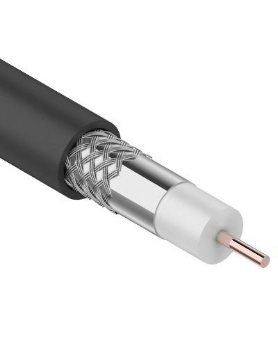 RG-6U, 75 Ом, CCS/Al/Al, 64%, 100 м OUTDOOR. REXANT (01-2202). Кабель коаксиальный радиочастотный. Rexant в Пушкино