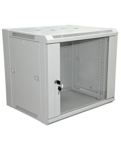 Шкаф телекоммуникационный 19 настенный 12U 600х600х635 мм (ШхГхВ)- передняя дверь стекло, боковые стенки съемные (разобранный) RAL 7035 (04-2222). Шкаф телекоммуникационный 19 настенный 12U. Rexant в Пушкино