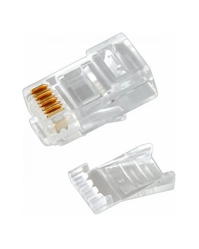 Разъем RJ-45(8P8C) под витую пару, UTP, CAT 6, с вставкой REXANT (05-1031). Разъем RJ-45. Rexant в Пушкино