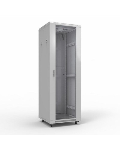 Шкаф телекоммуникационный 19 напольный 42U 600х800 мм, передняя дверь стекло, задняя дверь металл, RAL 7035 (состоит из 3 частей) (04-2306). Шкаф телекоммуникационный 19 напольный 42U. Rexant в Пушкино