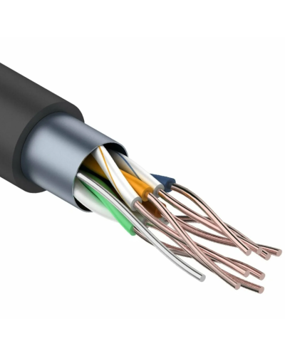 F/UTP, CAT 5e, PE, 4PR, 24AWG, OUTDOOR, SOLID, черный, 305м REXANT (01-0146-1). Кабель «витая пара» (LAN) для структурированных систем связи. Rexant в Пушкино