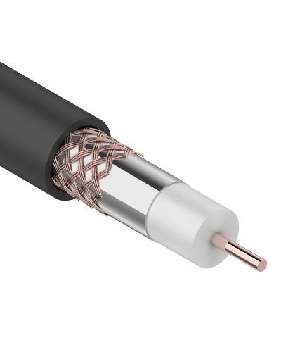 RG-6U+Cu, 75 Ом, Cu/Al/Cu, 64%, 100м. OUTDOOR REXANT (01-2222). Кабель коаксиальный радиочастотный. Rexant в Пушкино
