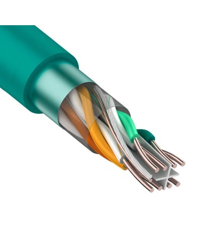 F/UTP, CAT 6, нг(А)-LSLTx, 4х2х0,575мм, 23AWG, INDOOR, SOLID, зеленый, 305м REXANT (01-0171). Кабель «витая пара» (LAN) для структурированных систем связи. Rexant в Пушкино