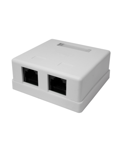 Розетка настенная RJ-45, 8P8C, Cat.5e, 2 порта UTP (10-0309): Компьютерная розетка в Пушкино