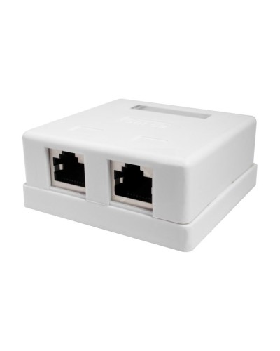 Розетка настенная RJ-45, 8P8C, Cat.5e, 2 порта, FTP (10-0308). Компьютерная розетка. SUPRLAN в Пушкино