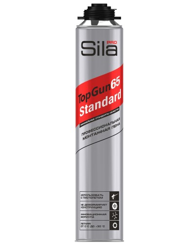 Пена монтажная Sila Pro TopGun 65 STANDARD, 850 мл. Пена монтажная профессиональная. Sila в Пушкино