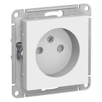 AtlasDesign розетка 1-местная без заземления со шторками, скрытой установки, механизм, белый (ATN000149). Розетка. Systeme Electric